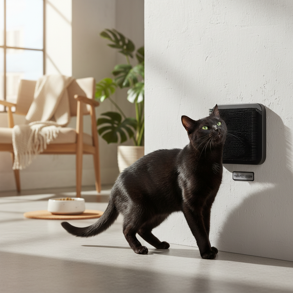 Black Cat Self-Grooming Brush