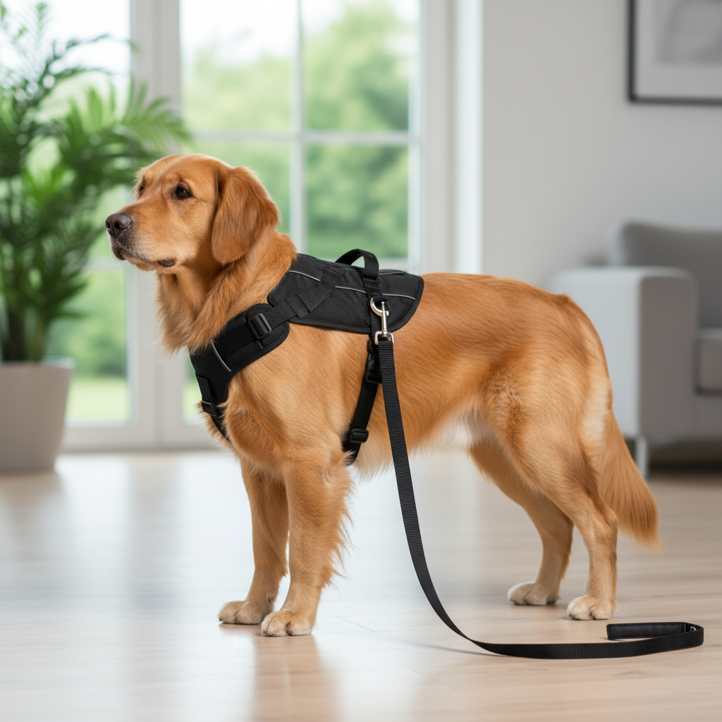 Black Oxford Pet Vest & Leash