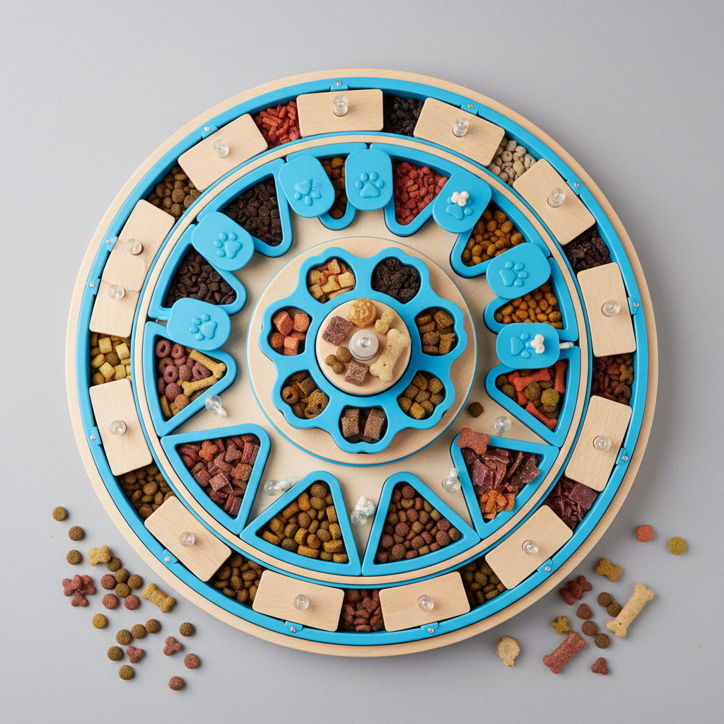 Interactive Dog Puzzle Toy Layout