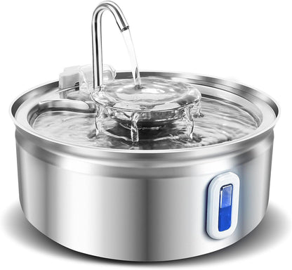 The Premium Paws Hydro-Flow Stainless Fountain