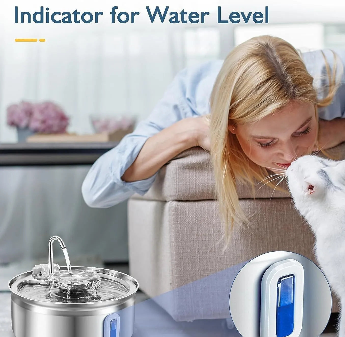 The Premium Paws Hydro-Flow Stainless Fountain