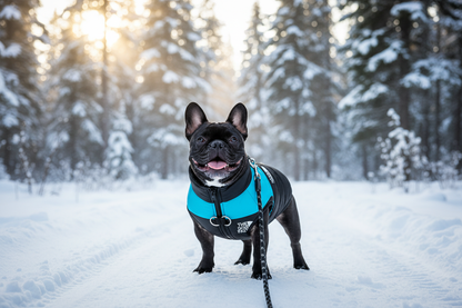 Black Cyan Dog Puffer Jacket Lifestyle