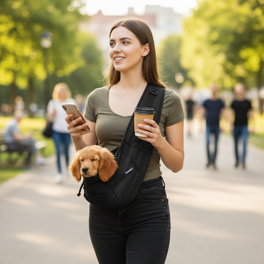 Black Pet Sling Carrier