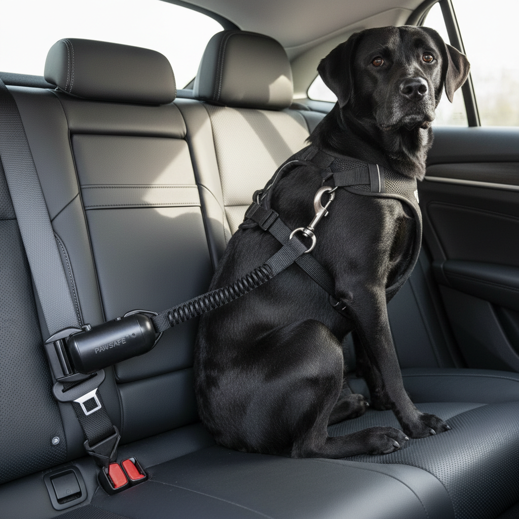 Black Retractable Seat Belt