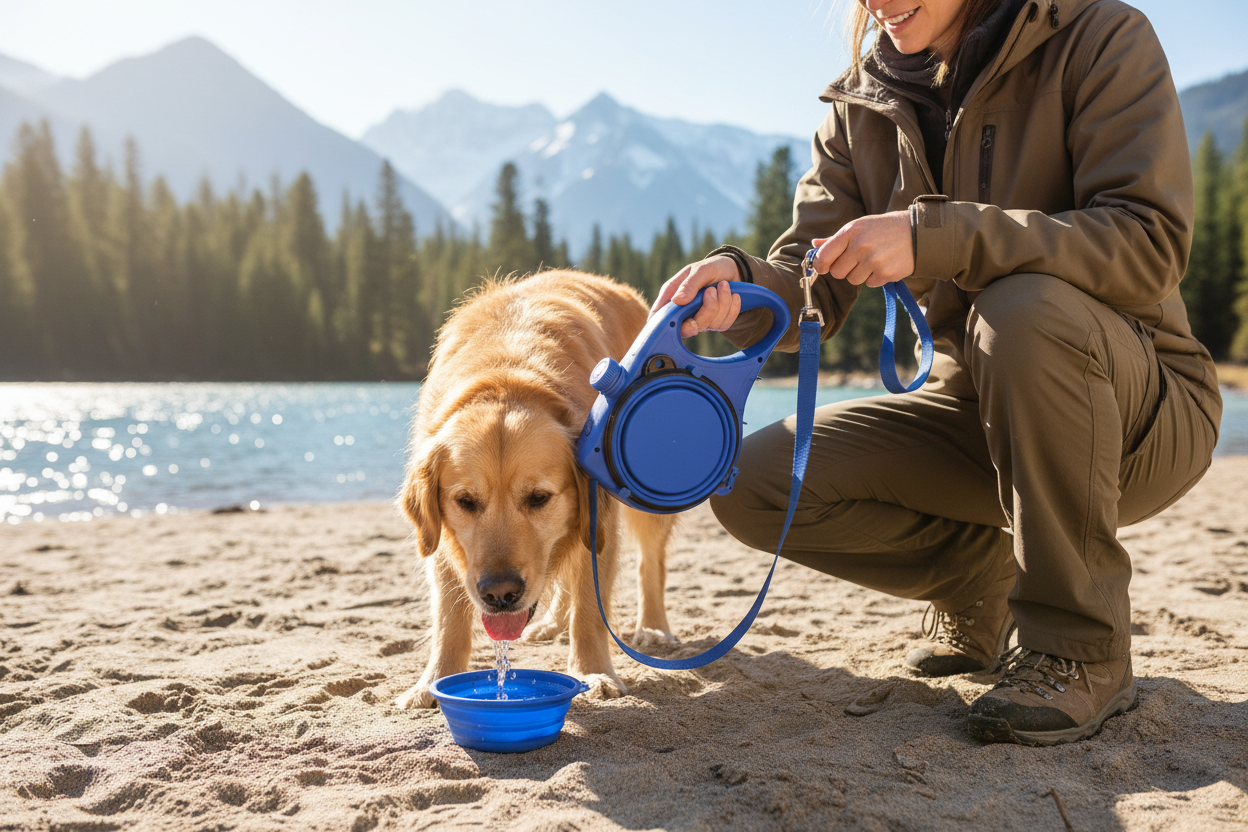 Blue All-in-One Adventure Leash — Alpine Riverbank Lifestyle