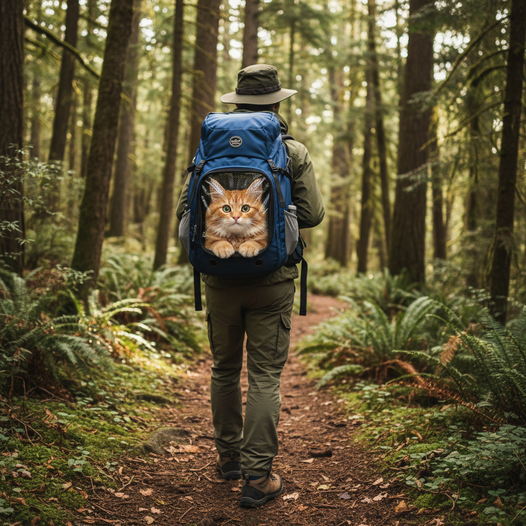 Blue Hiking Carrier - Lifestyle