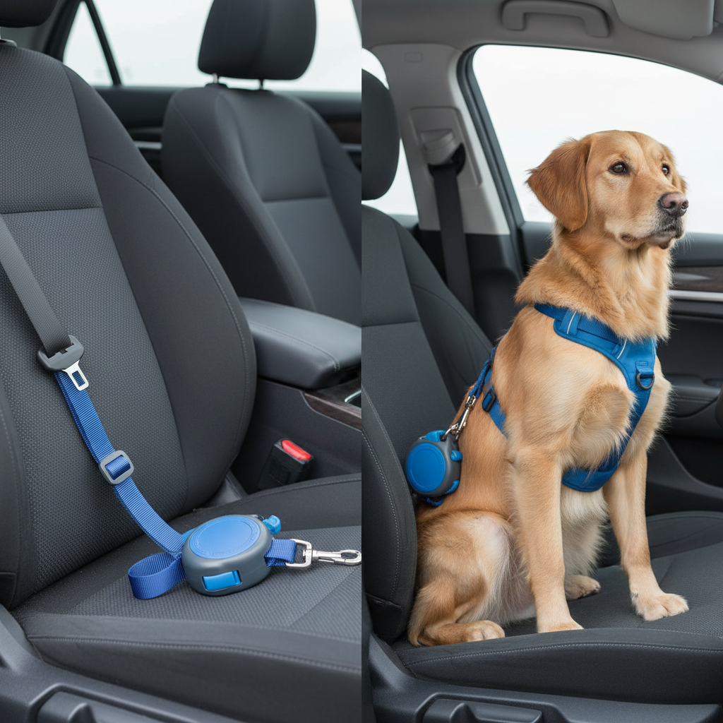 Blue Retractable Seat Belt