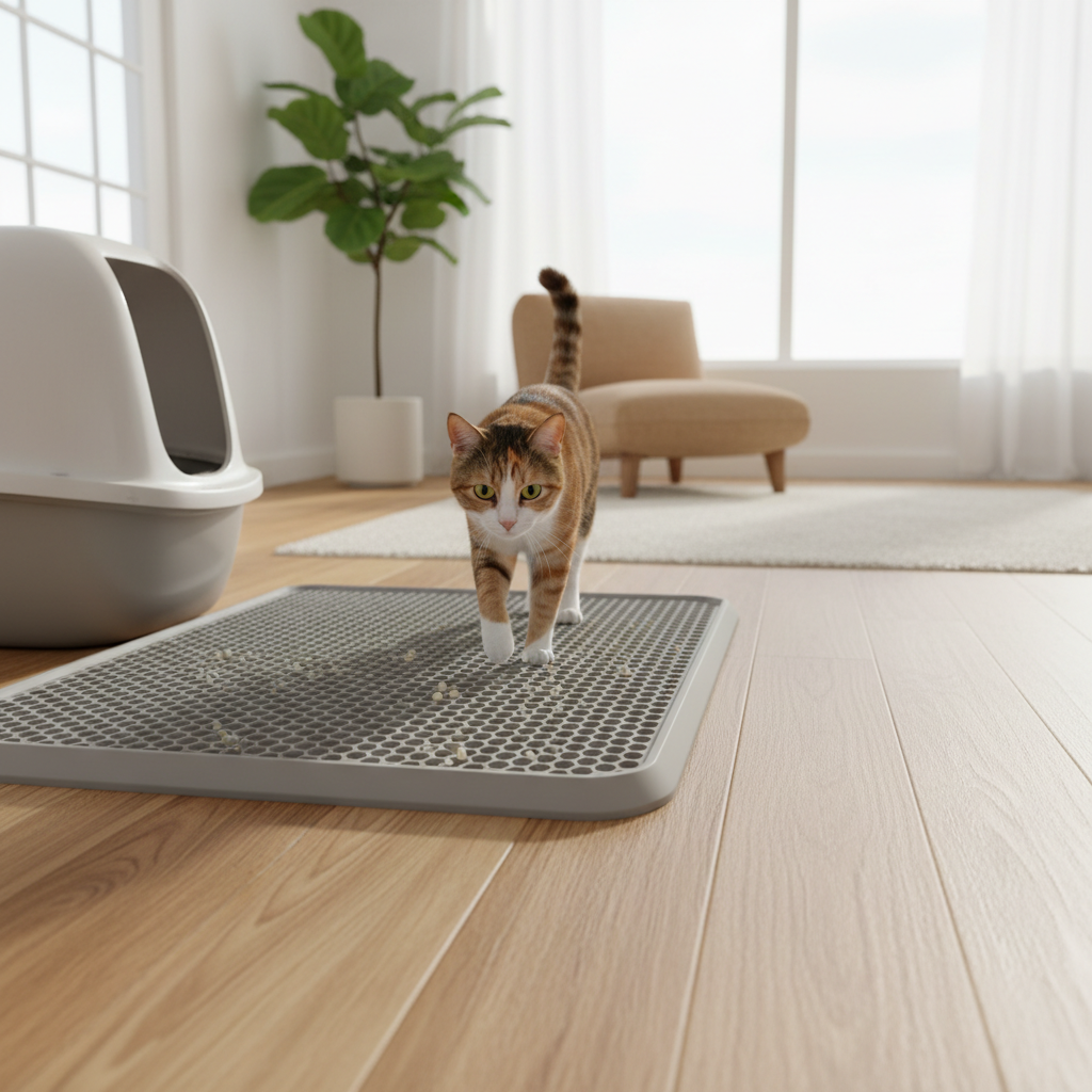Cat Litter Mat in Use