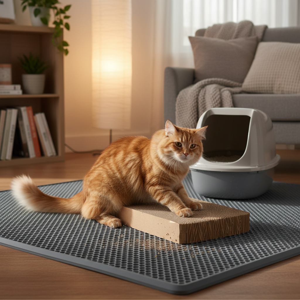 Cat Litter Mat Scratcher Feature