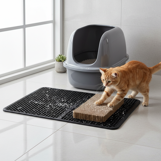 Cat Litter Mat with Litter Box