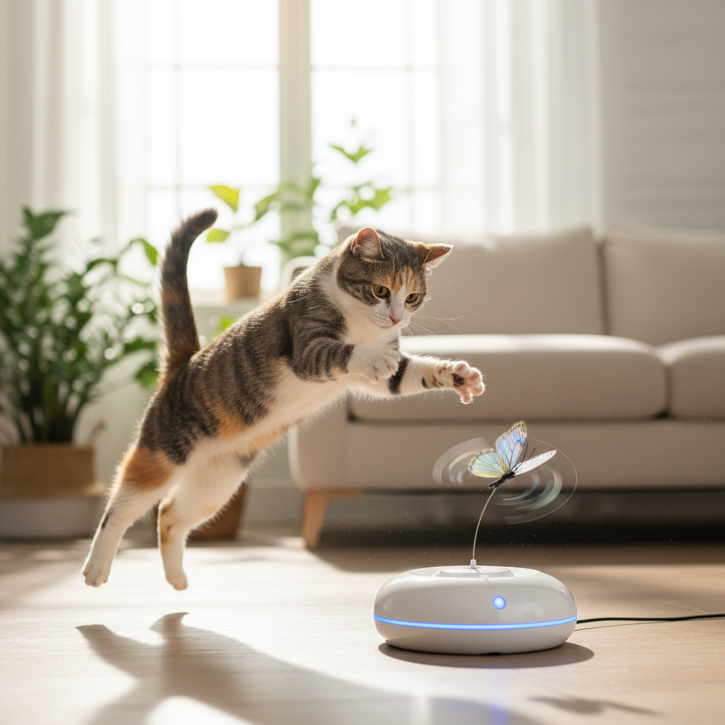 Electric Interactive Cat Toy Action Shot