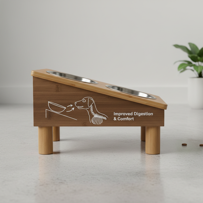 Elevated Pet Bowls Side View