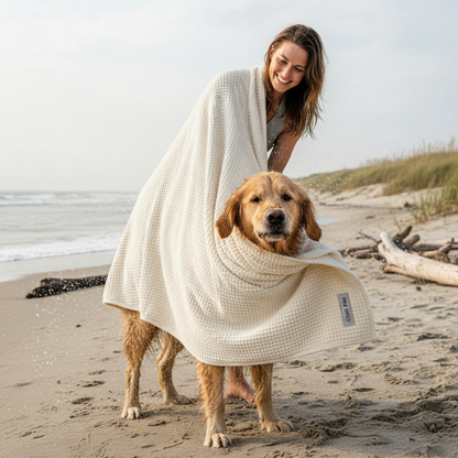 Extra-Large Pet Towel at Beach