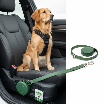 Green Retractable Seat Belt