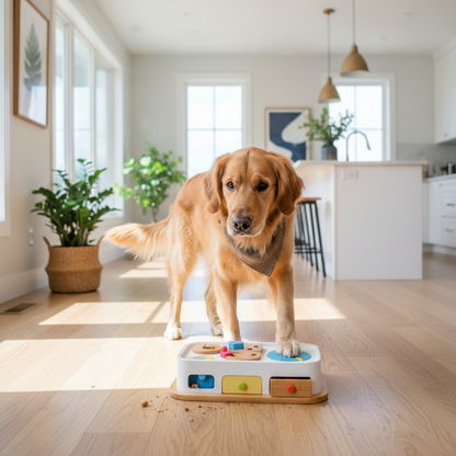 Interactive Dog Puzzle Toy in Use