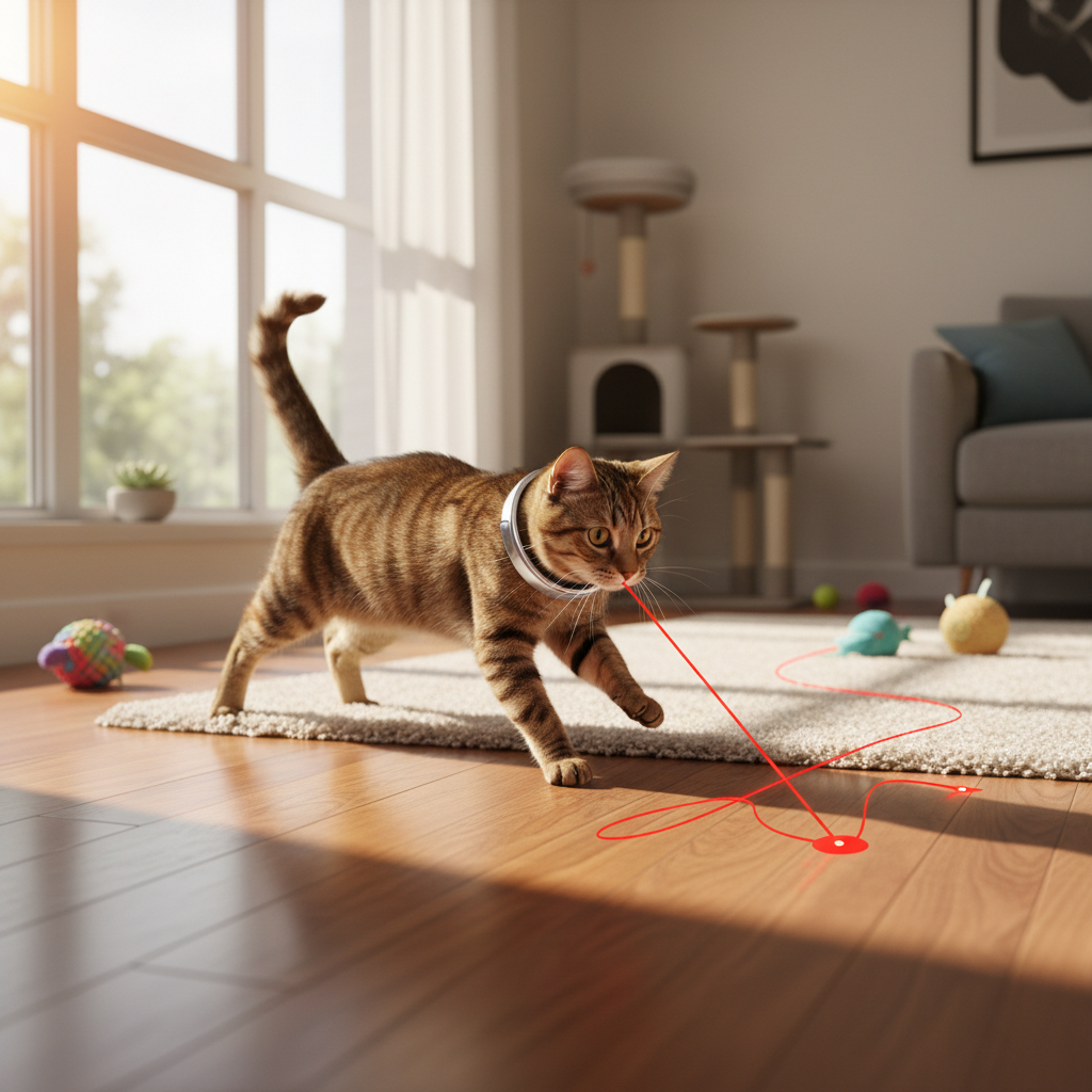 Interactive Laser Collar Toy Action