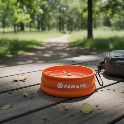 Orange Collapsible Bowl