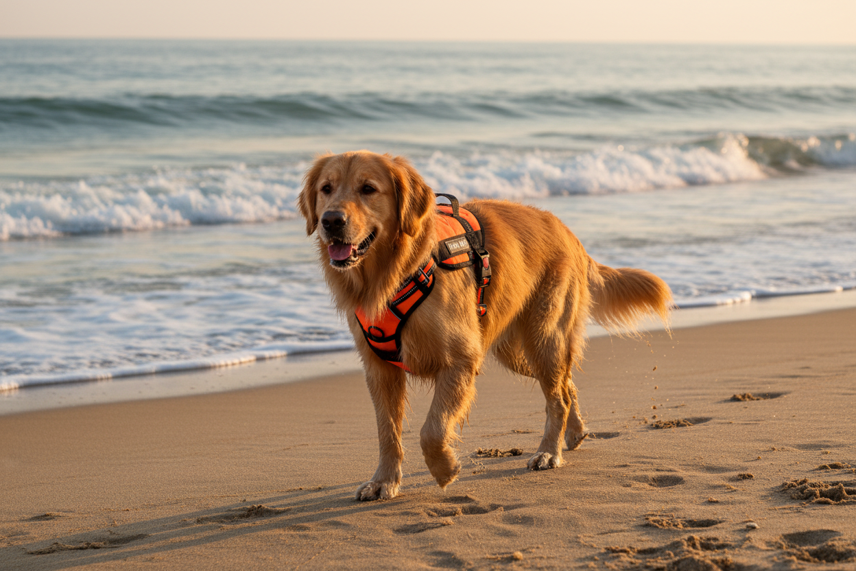 Orange Harness Beach Lifestyle