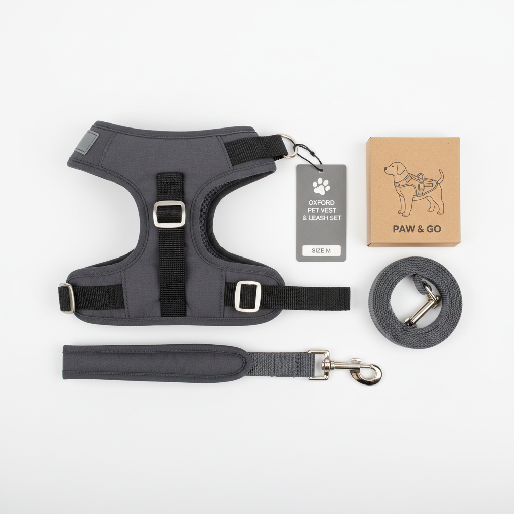 Oxford Pet Vest and Leash Set Product