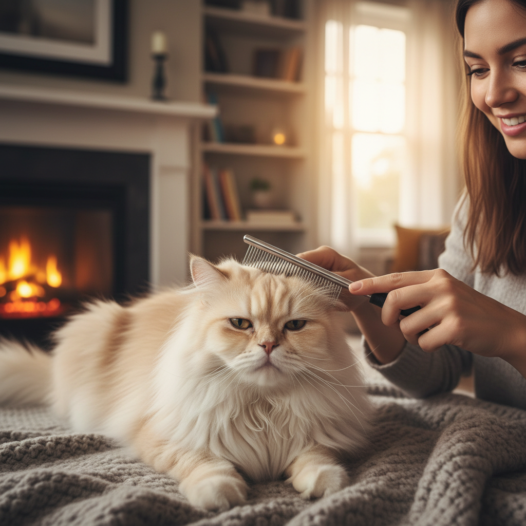 Pet Grooming Comb with Cat