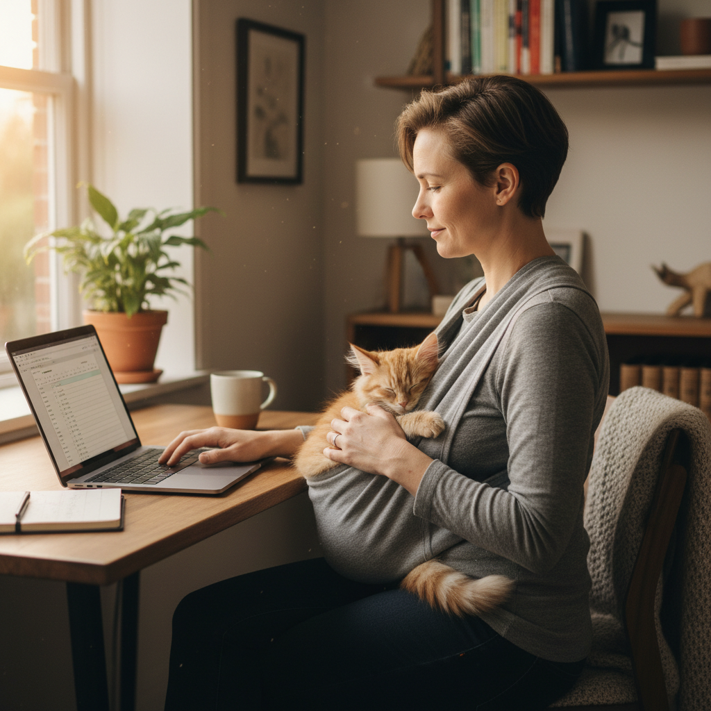 Pet Sling Carrier at Home Office
