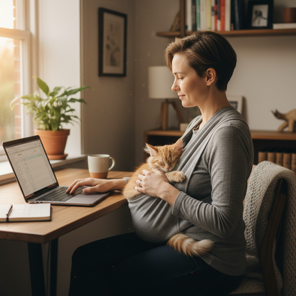 Pet Sling Carrier at Home Office