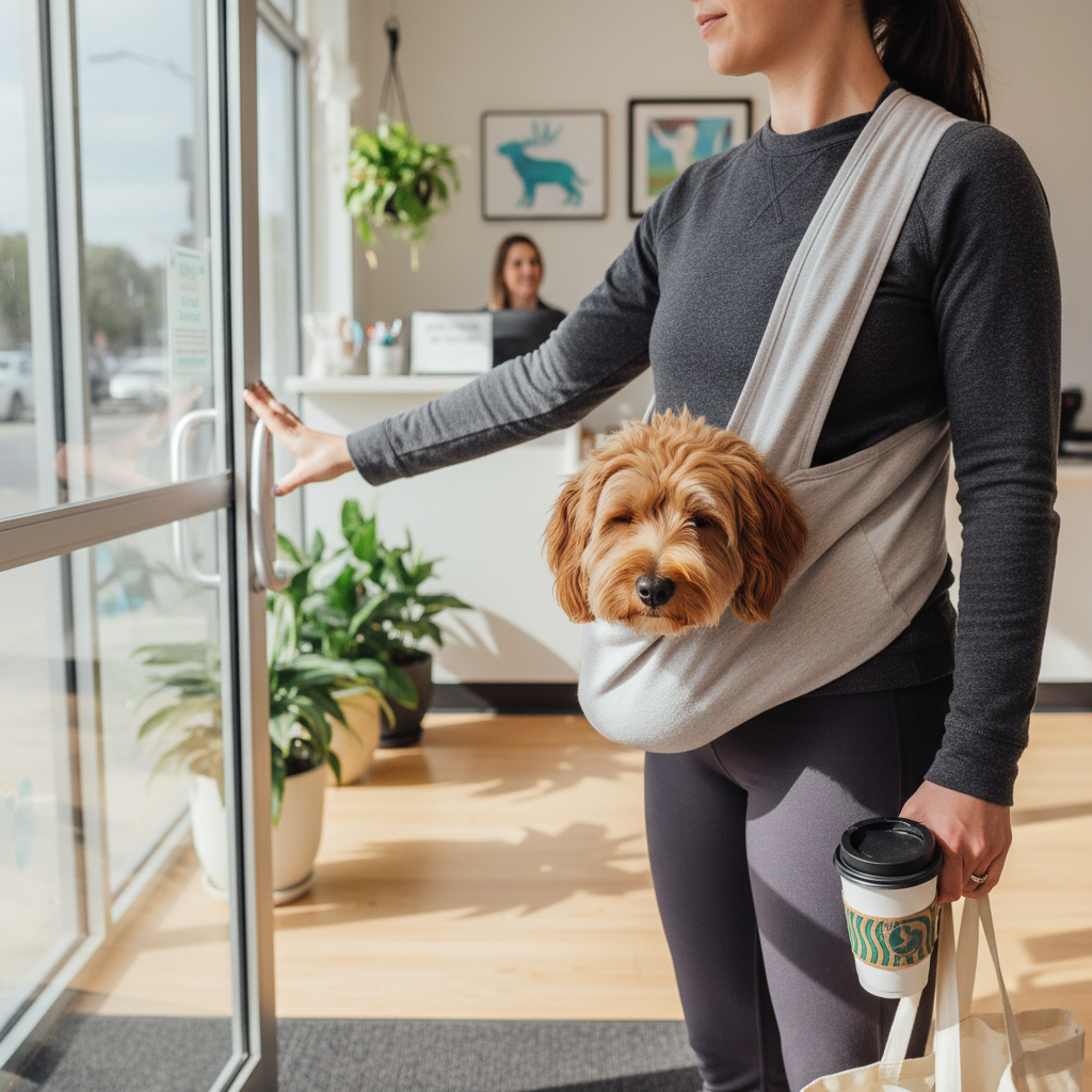 Pet Sling Carrier at Vet