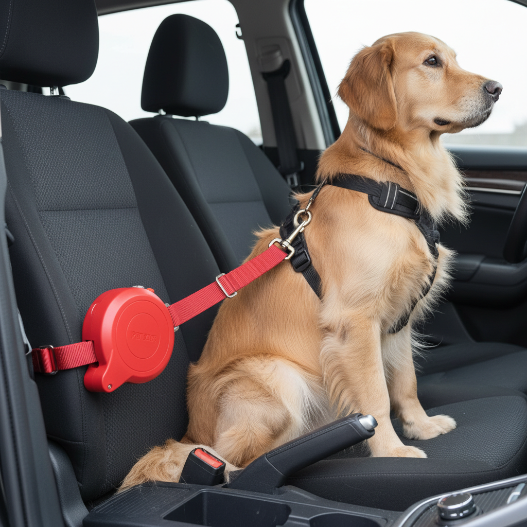 Red Retractable Seat Belt