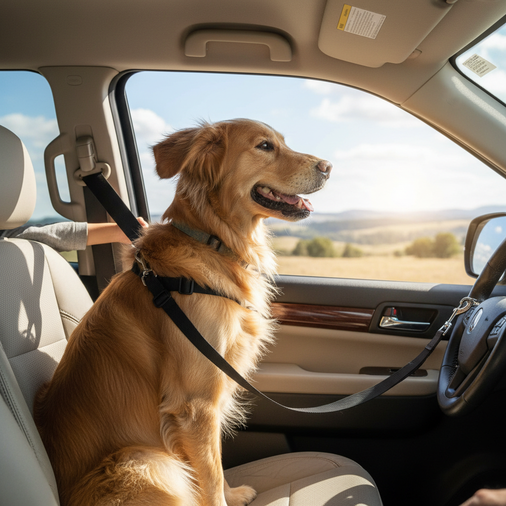 Retractable Pet Seat Belt Road Trip