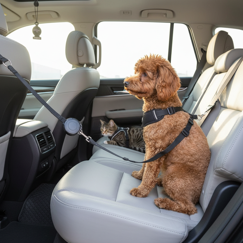 Retractable Pet Seat Belt Small Pet