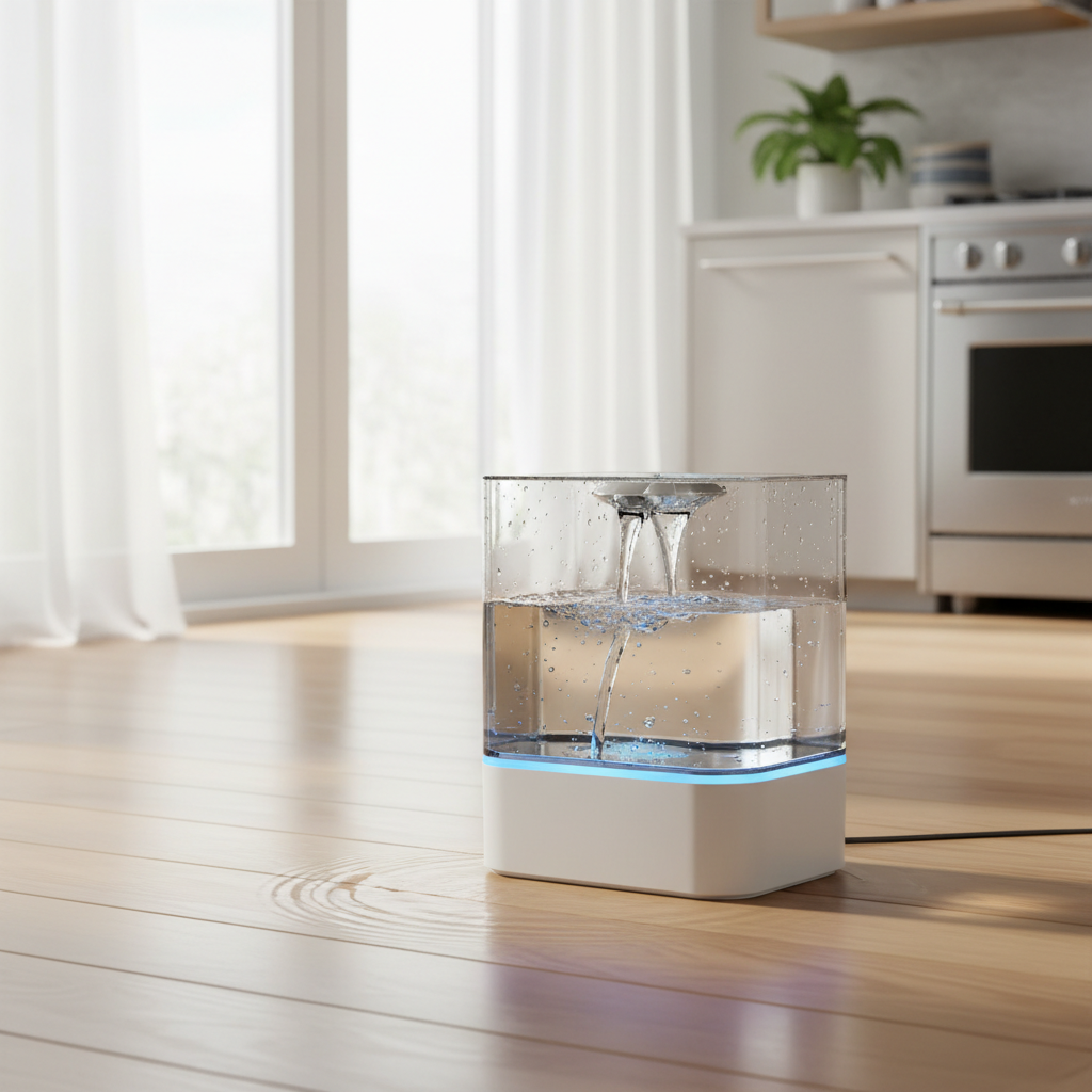 Smart Pet Water Fountain in Kitchen
