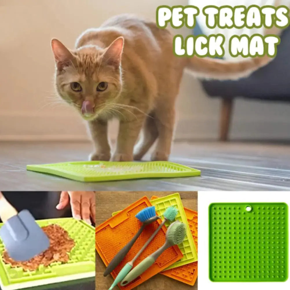 Pet Lick Mat - Slow Feeder Toy for Dogs & Cats with Suction Cups