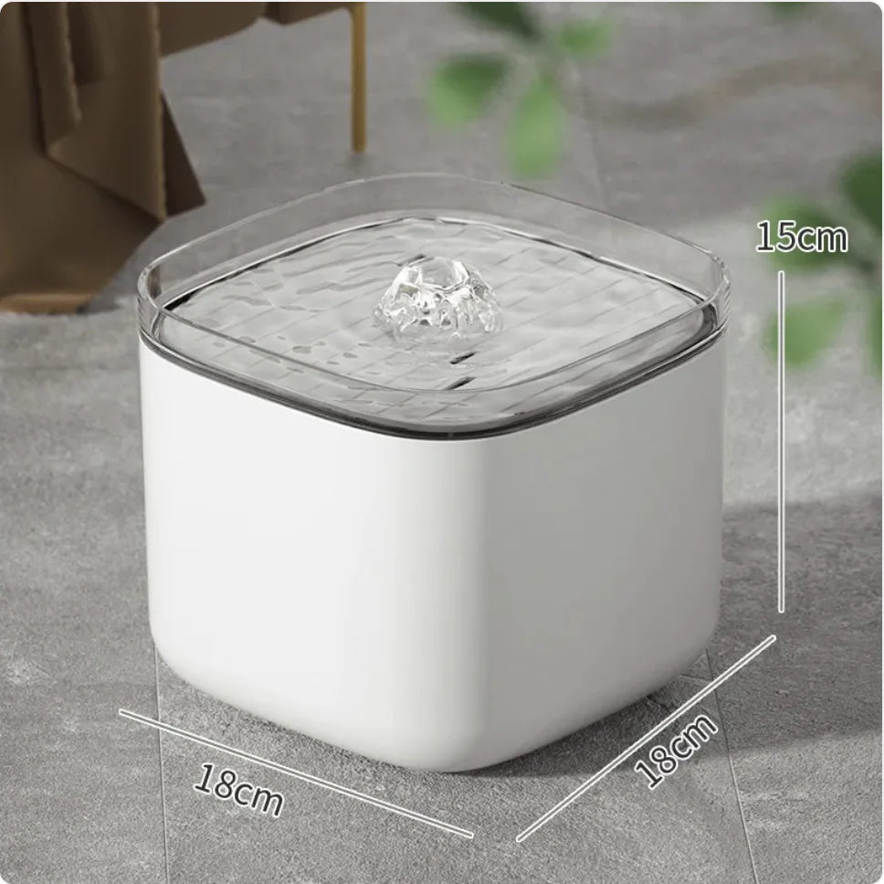 The Crystal-Flow Smart Fountain | Ultra-Silent & Filtered Pet Water Station
